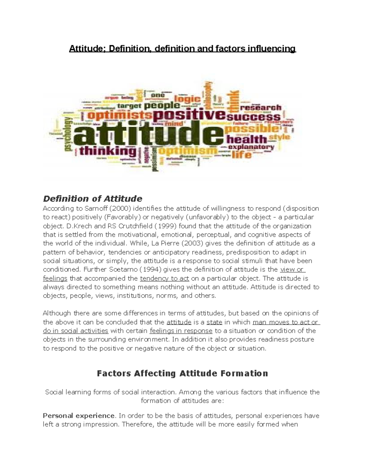 Attitude Research Simple Definition