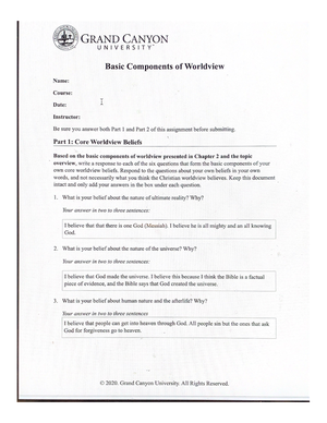 CWV 101 301 RS T1Basic Components Of Worldview - Basic Components Of ...