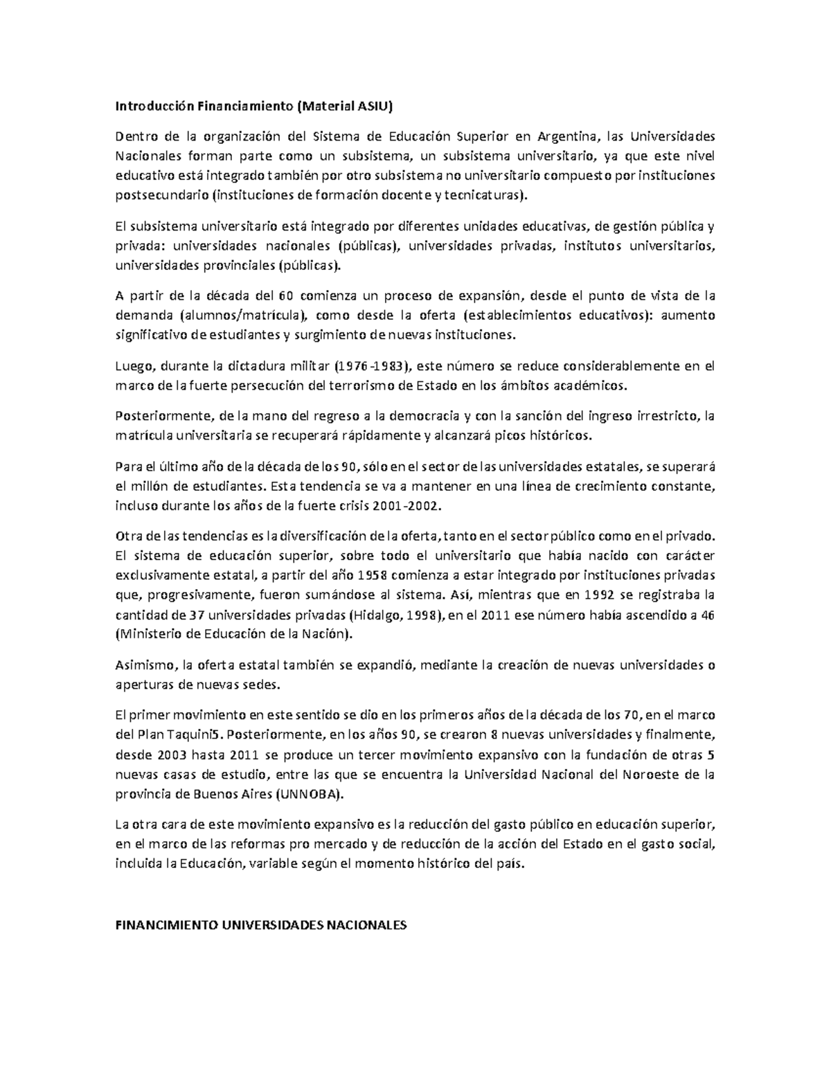 2 Introducción Financiamiento - Materia ASIU - Introducción ...