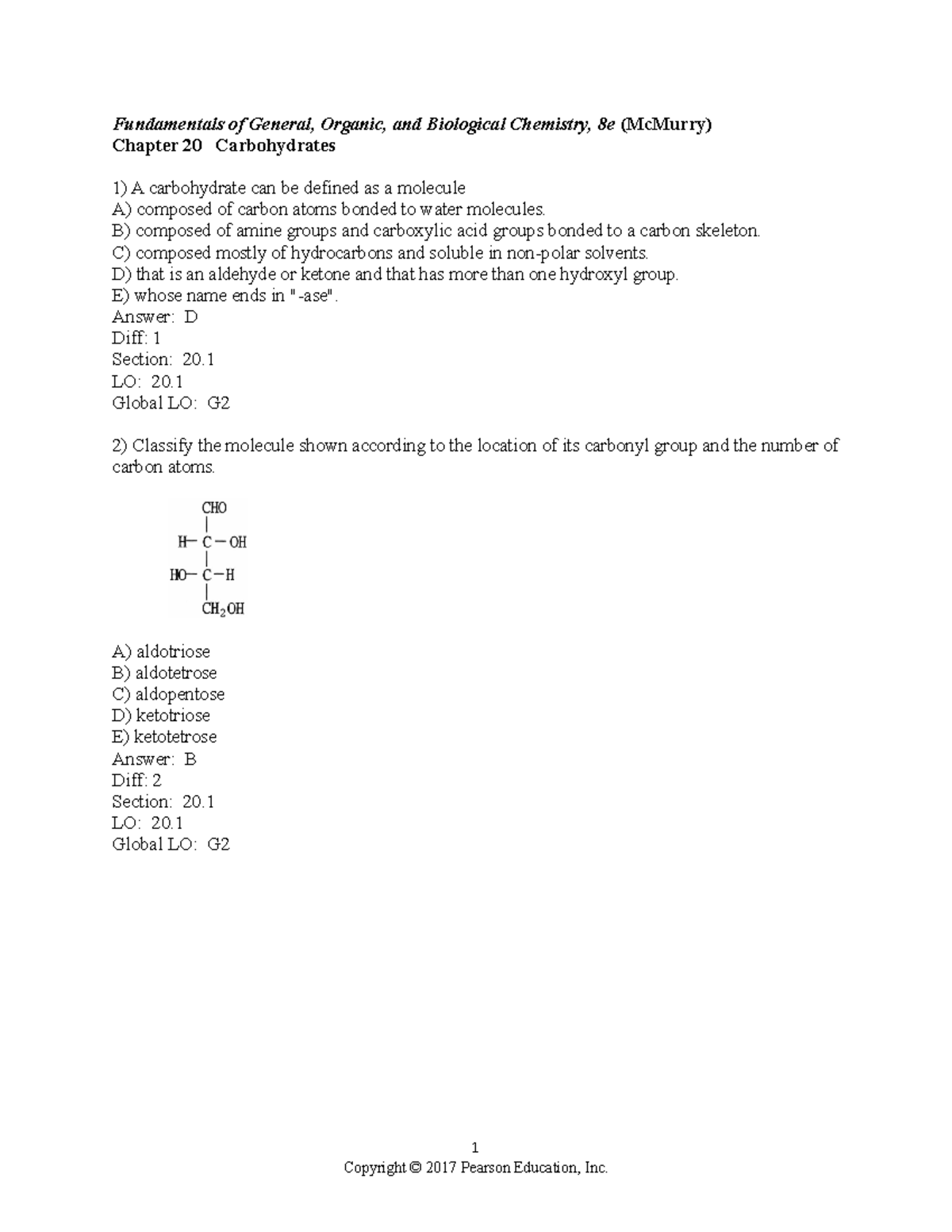 Chapter 20 - Fundamental Of General, Organic And Biological Chem - Sci ...