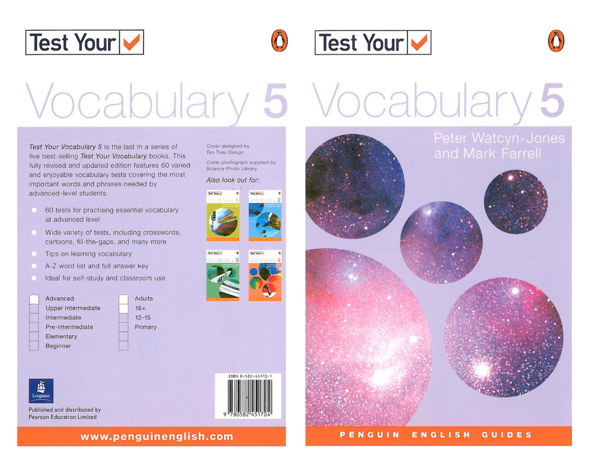 Penguin Test Your Vocabulary 5 Advanced Inglés Para Escritura Studocu