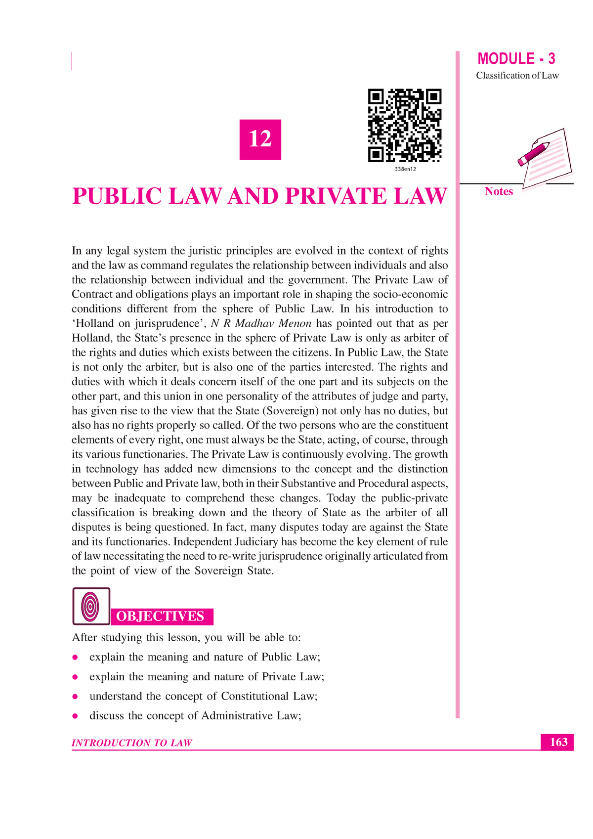 classification of law essay