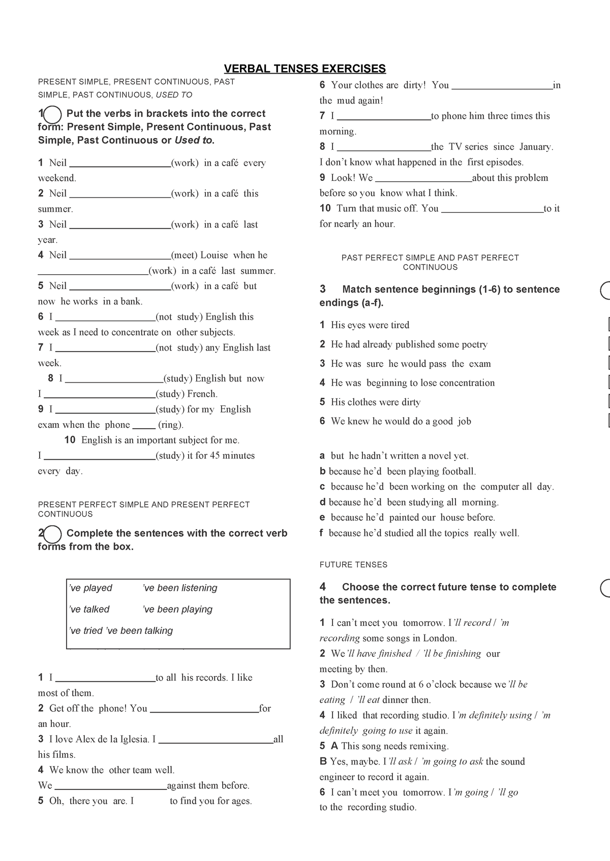 verbal-tenses-exercises-ve-played-ve-been-listening-ve-talked-ve