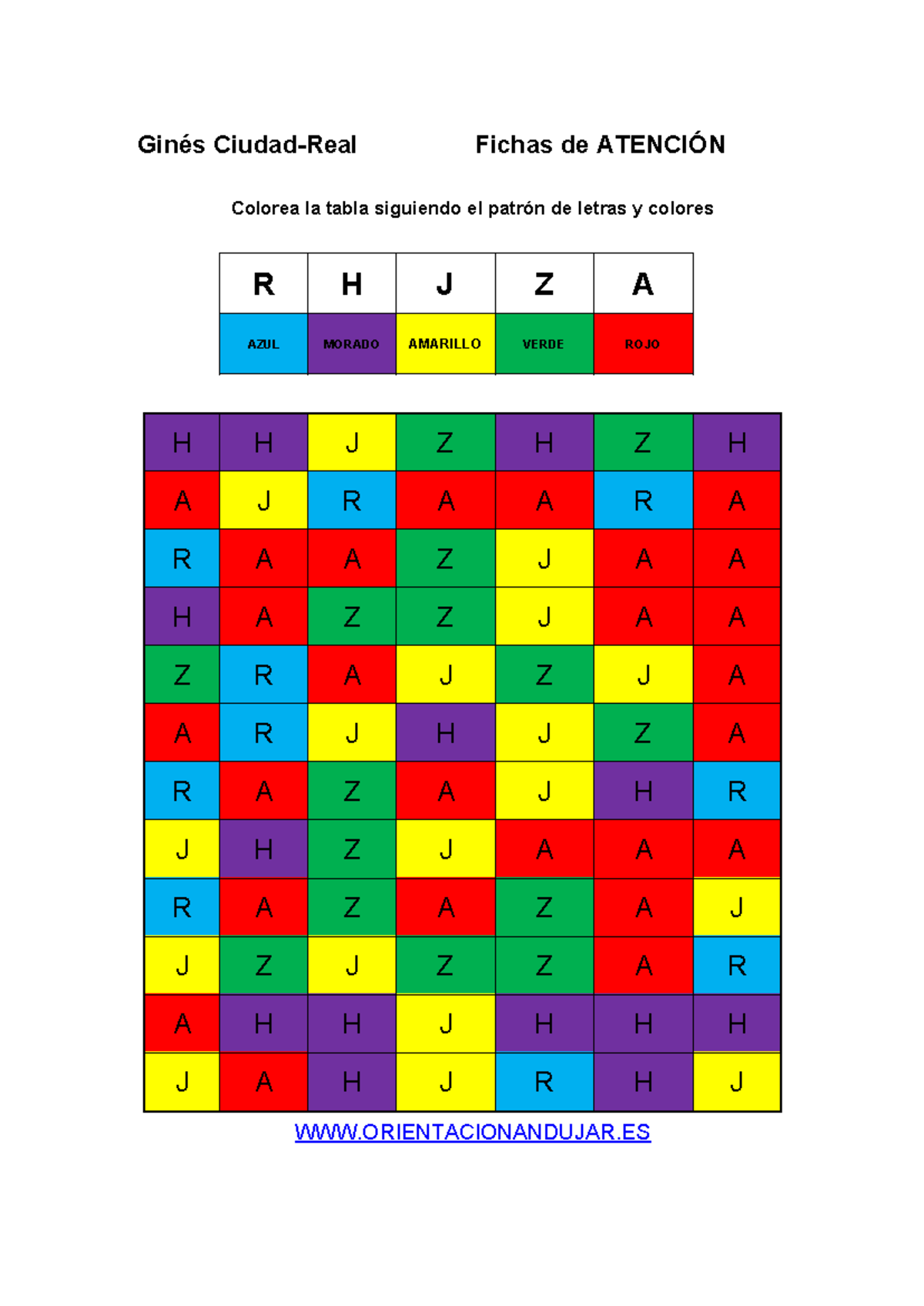 Identifica Las Letras Y Colorea Nivel Avanzado Psicolog A Cl Nica