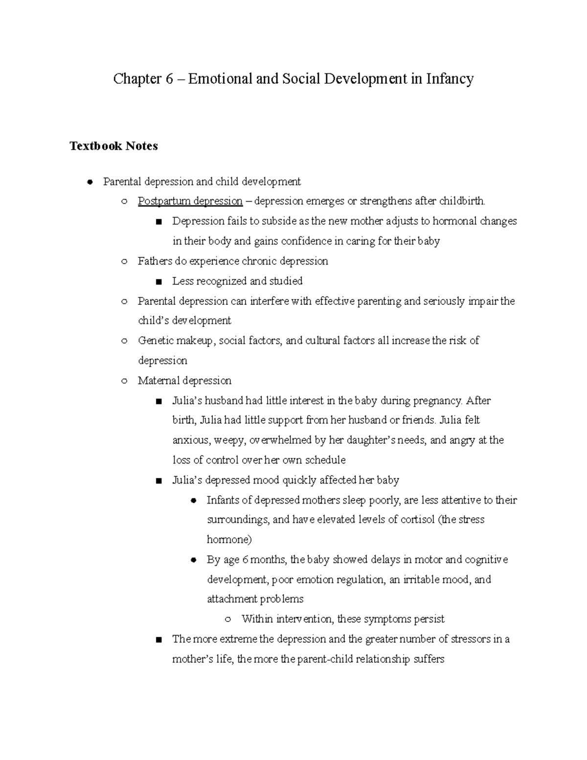 DEV Psych CH 6 - Chapter 6 Textbook and In-class notes - Chapter 6 ...