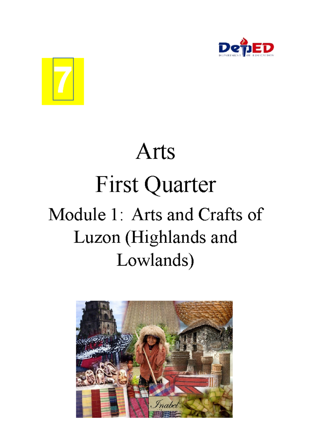 Arts 7 Module 1 - Nice - 7 Arts First Quarter Module 1: Arts And Crafts ...