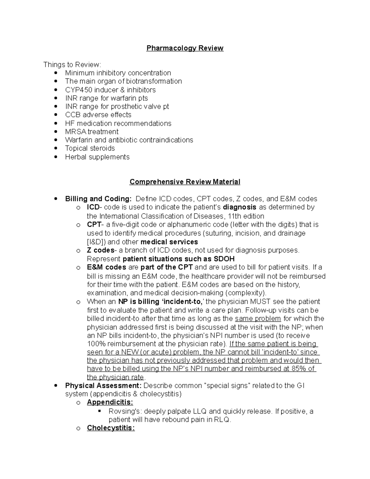 Comp. Exam Review - Summary Focus Adv Nur Prac Specializat ...