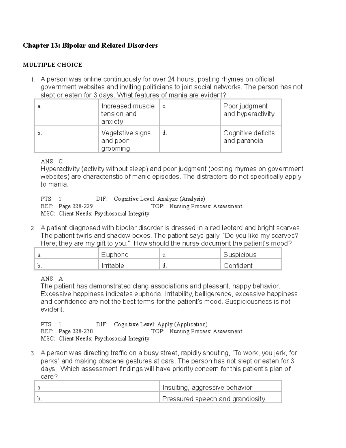 Biopolar - lecture notes - Chapter 13: Bipolar and Related Disorders ...