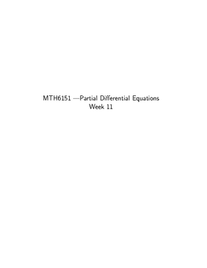 Week 3 Notes - Partial Differential Equations - 1. VARIABLE ...