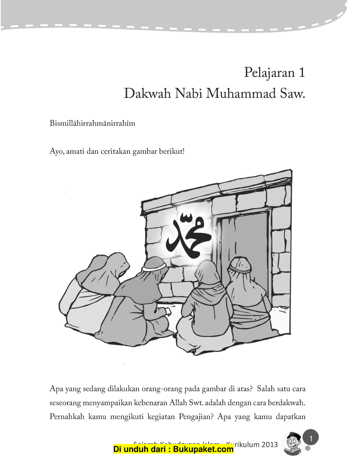 Pelajaran 1 Dakwah Nabi Muhammad Saw Sejarah Kebudayaan Islam