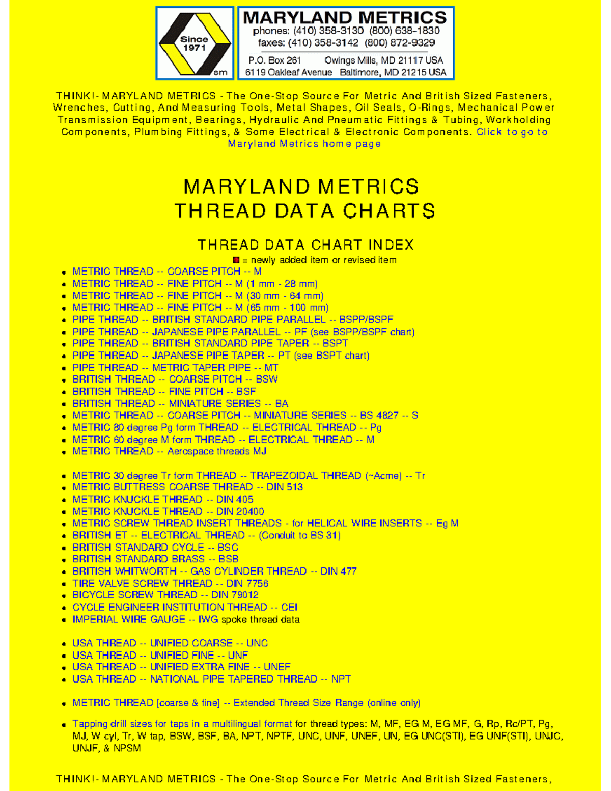 Maryland Metrics - Thread DATA Charts - THINK!- MARYLAND METRICS - The ...