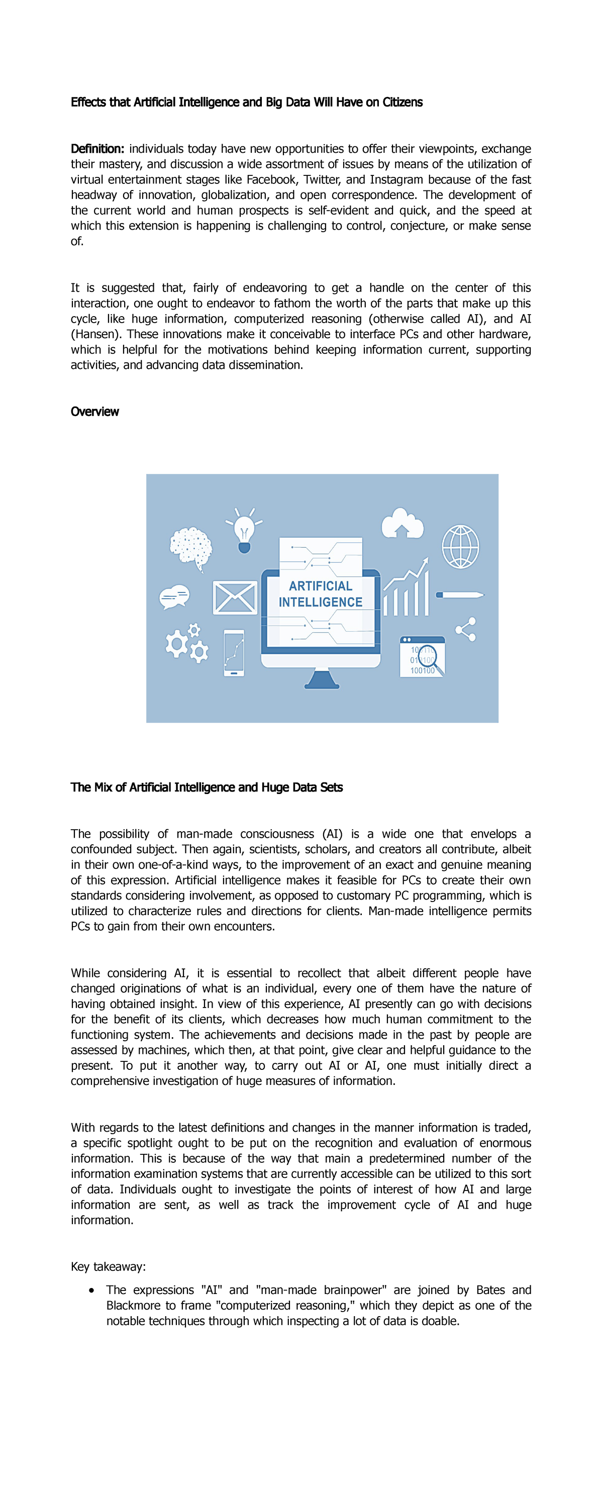 essay on big data and artificial intelligence