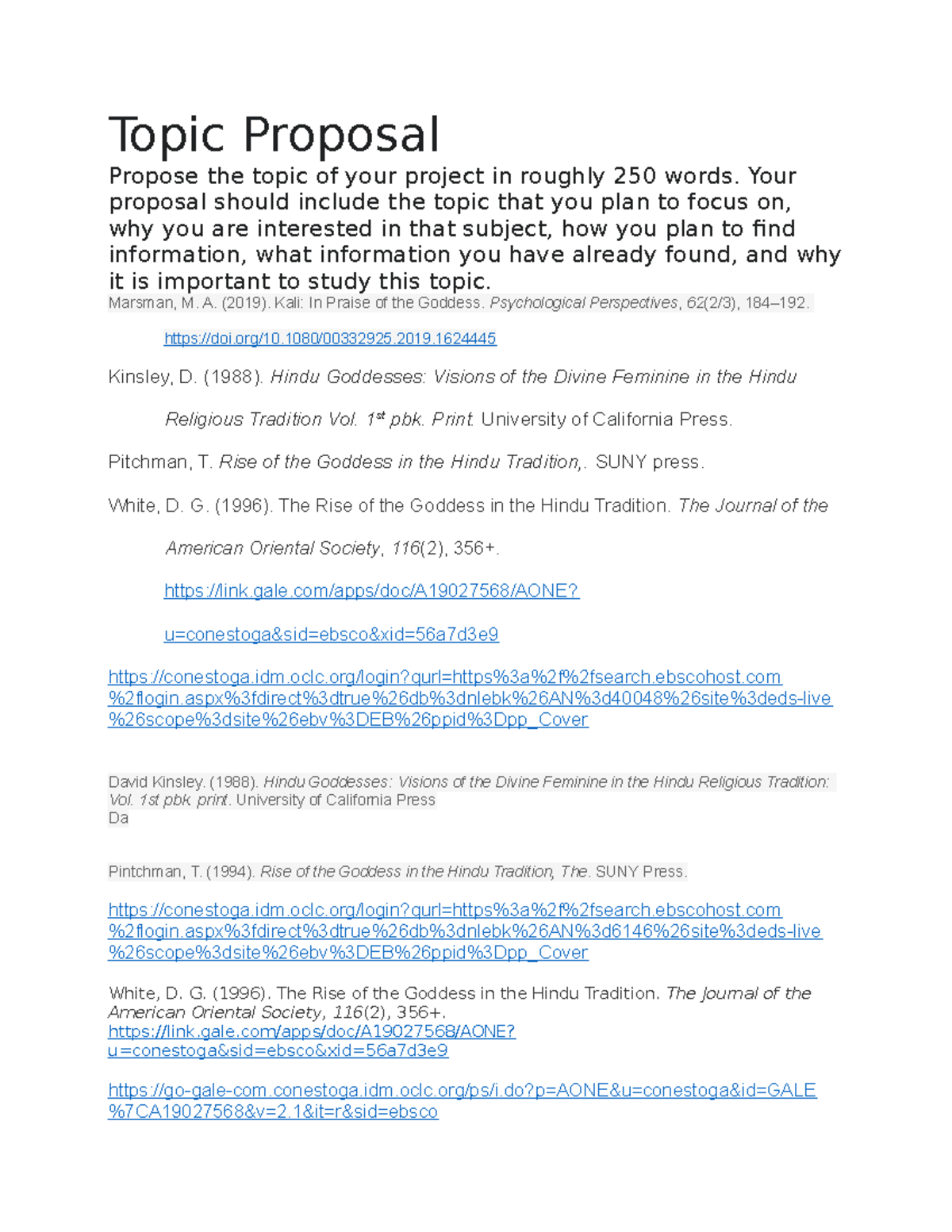 Topic Proposa 1 Topic Proposal Propose The Topic Of Your Project In 