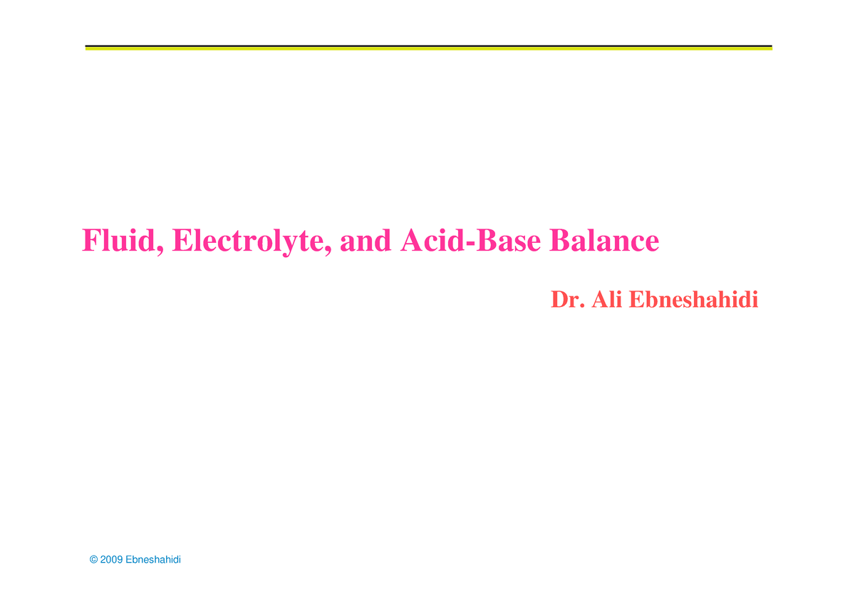 Chap 15 Fluid, Electrolytes, And Acid - Base Balance - Fluid ...