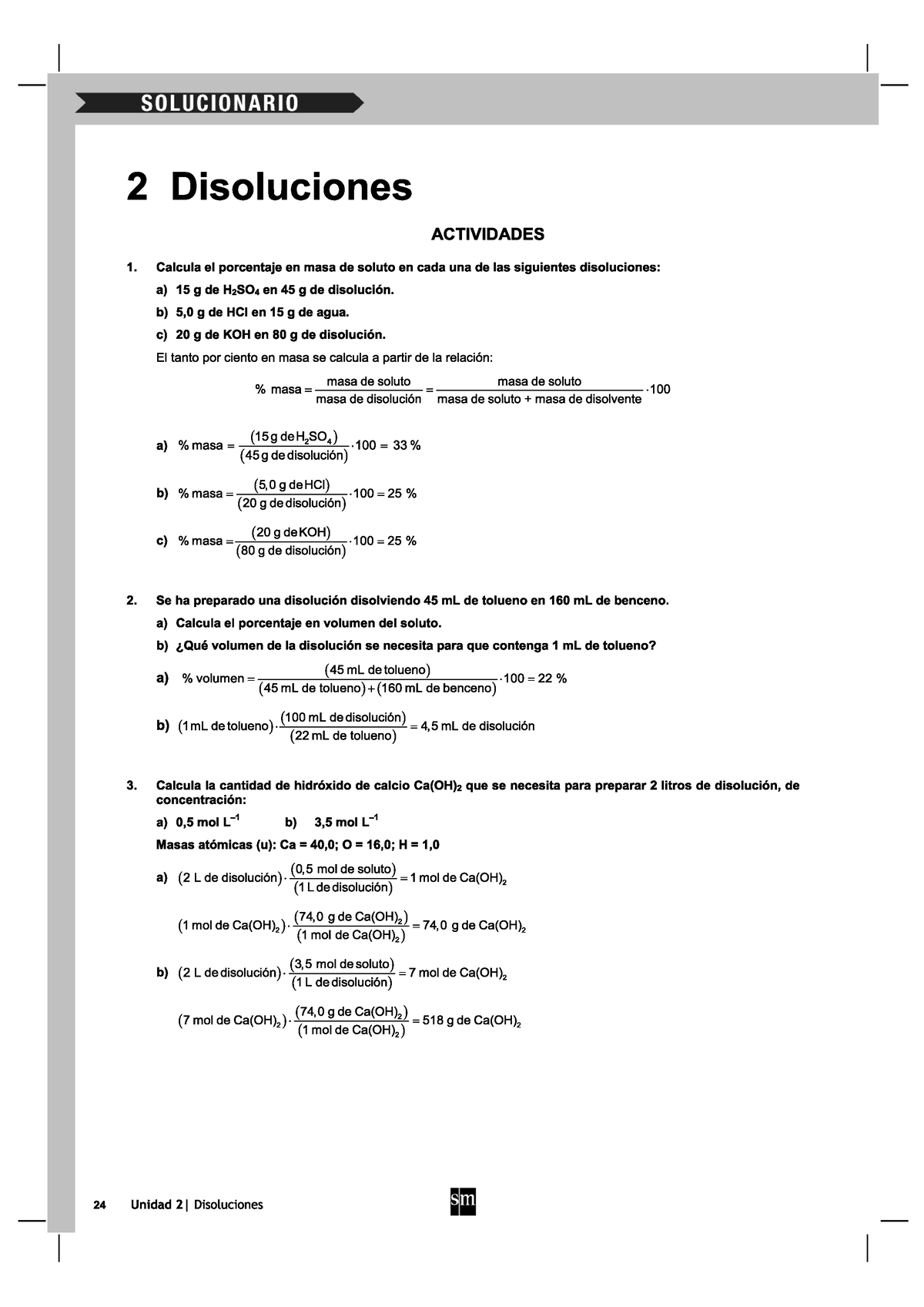 Tema-2-Disoluciones - Ejercicios Prácticos - Español Bachillerato - Studocu