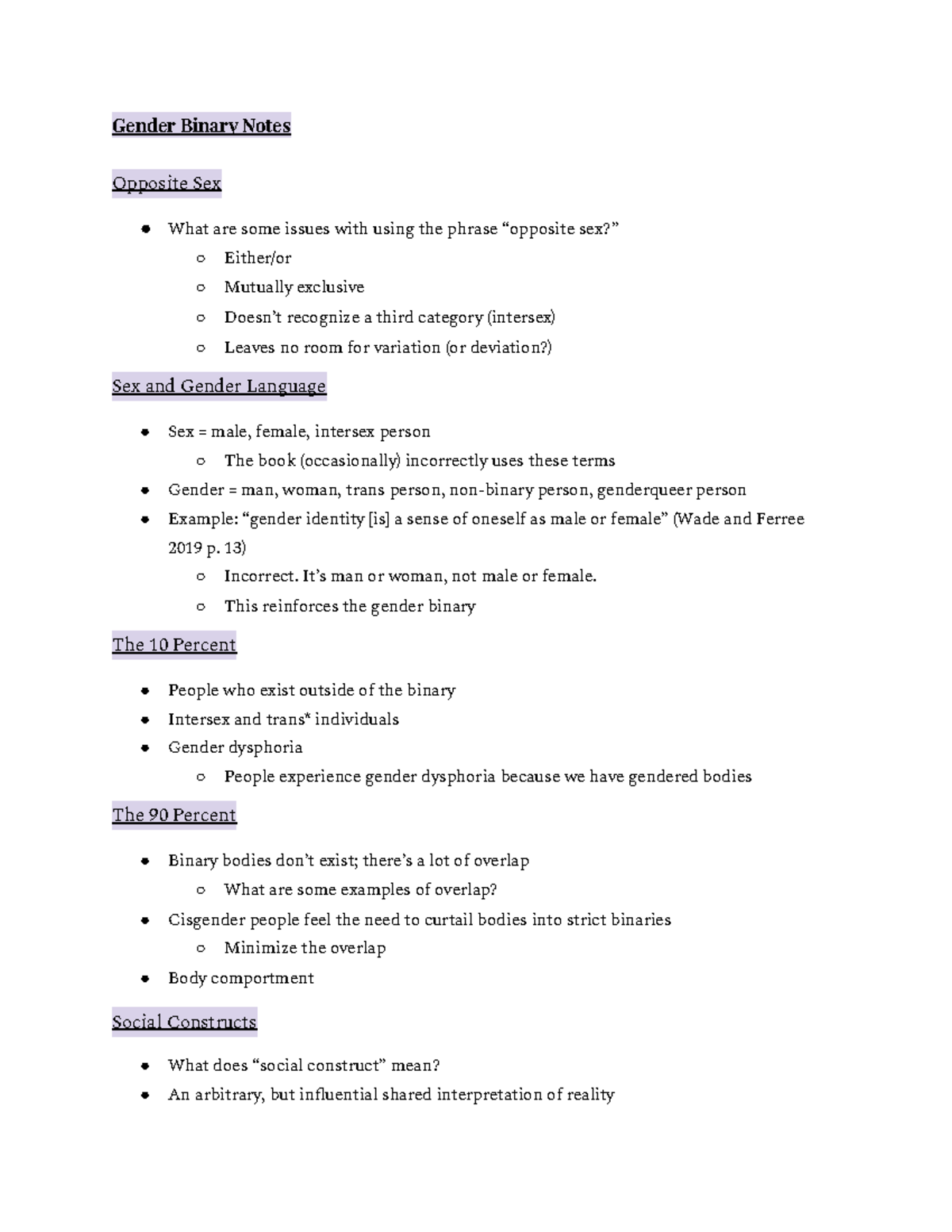Studocu soc 308 - Lecture notes about gender and society and ...
