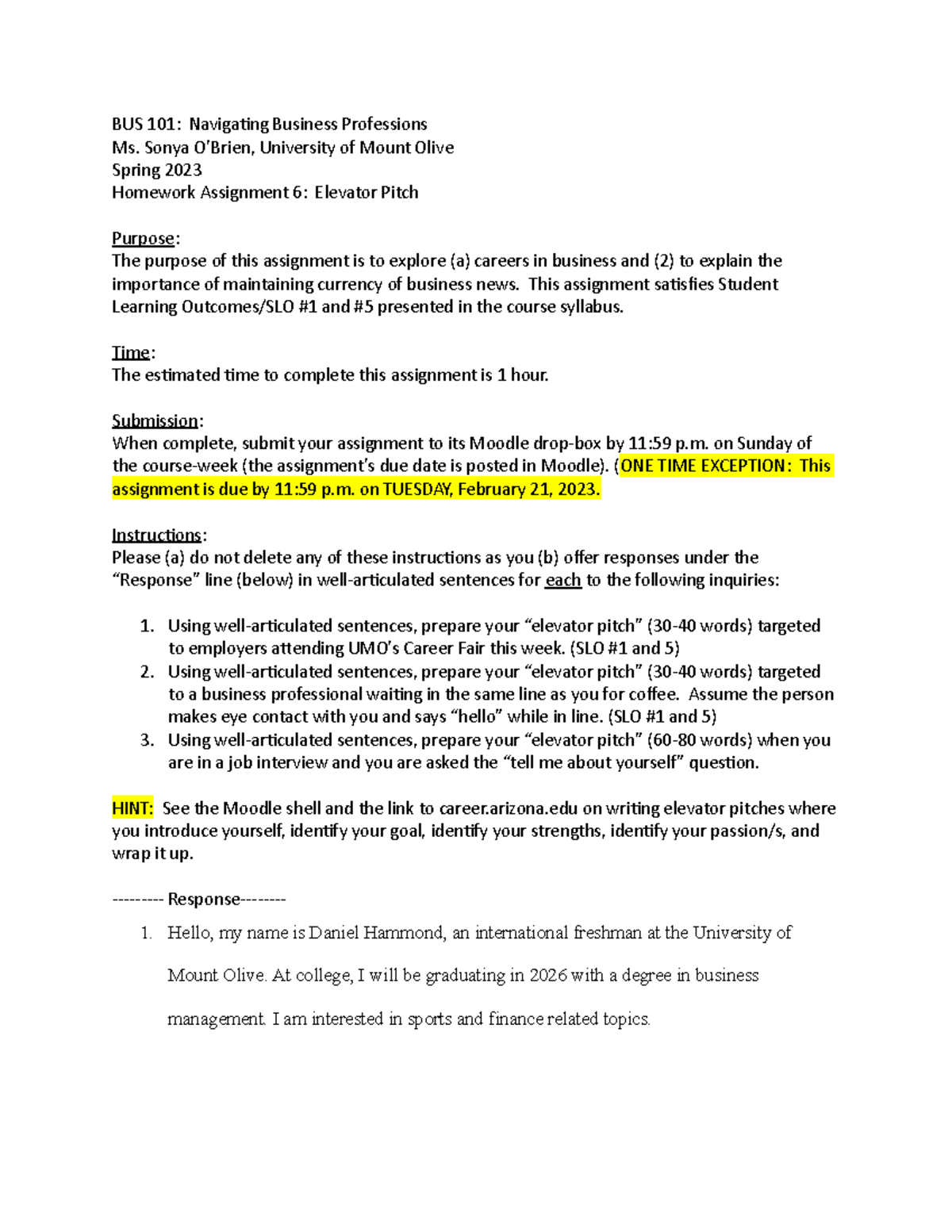 BUS 101 - Week 6 HW Assignment - BUS 101: Navigating Business ...