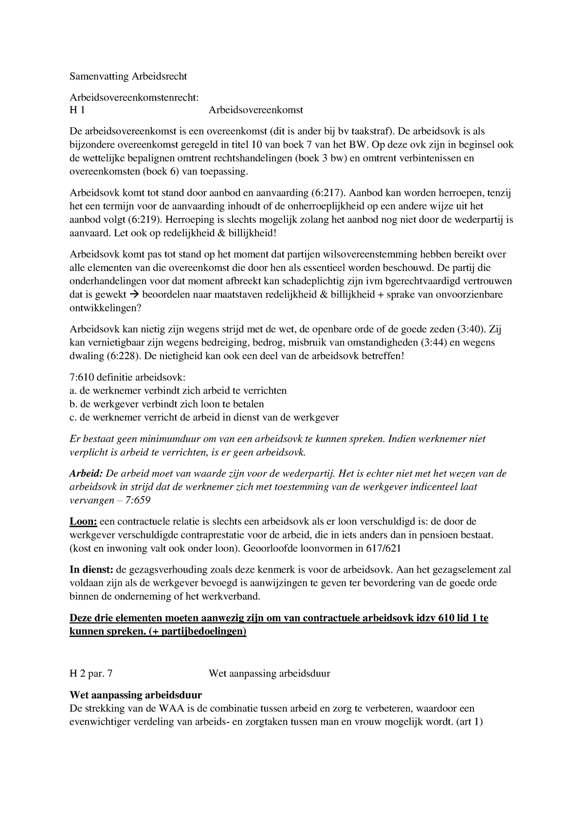 Complete Samenvatting Individueel En Collectief Arbeidsrecht ...