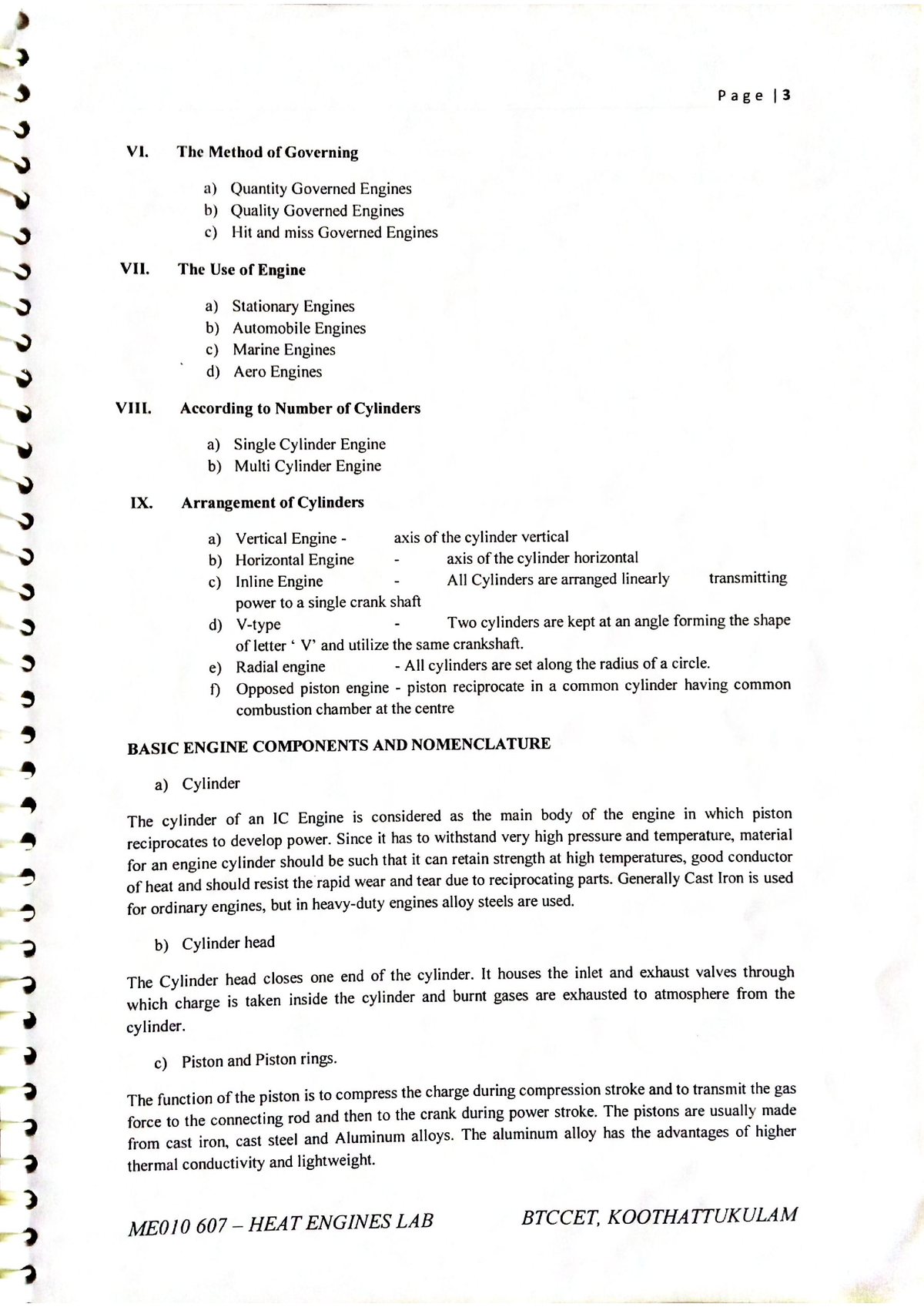 Sixth Semester Lab Manual - Basic Mechanical Engineering - Studocu