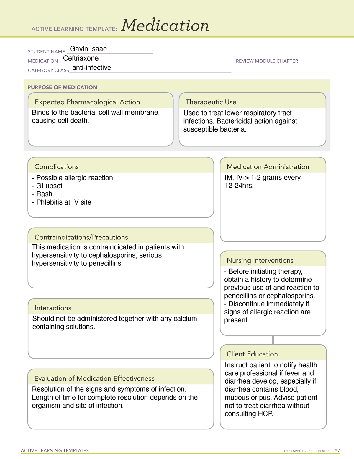 Med Ceftriaxone Active Learning Template ACTIVE LEARNING TEMPLATES