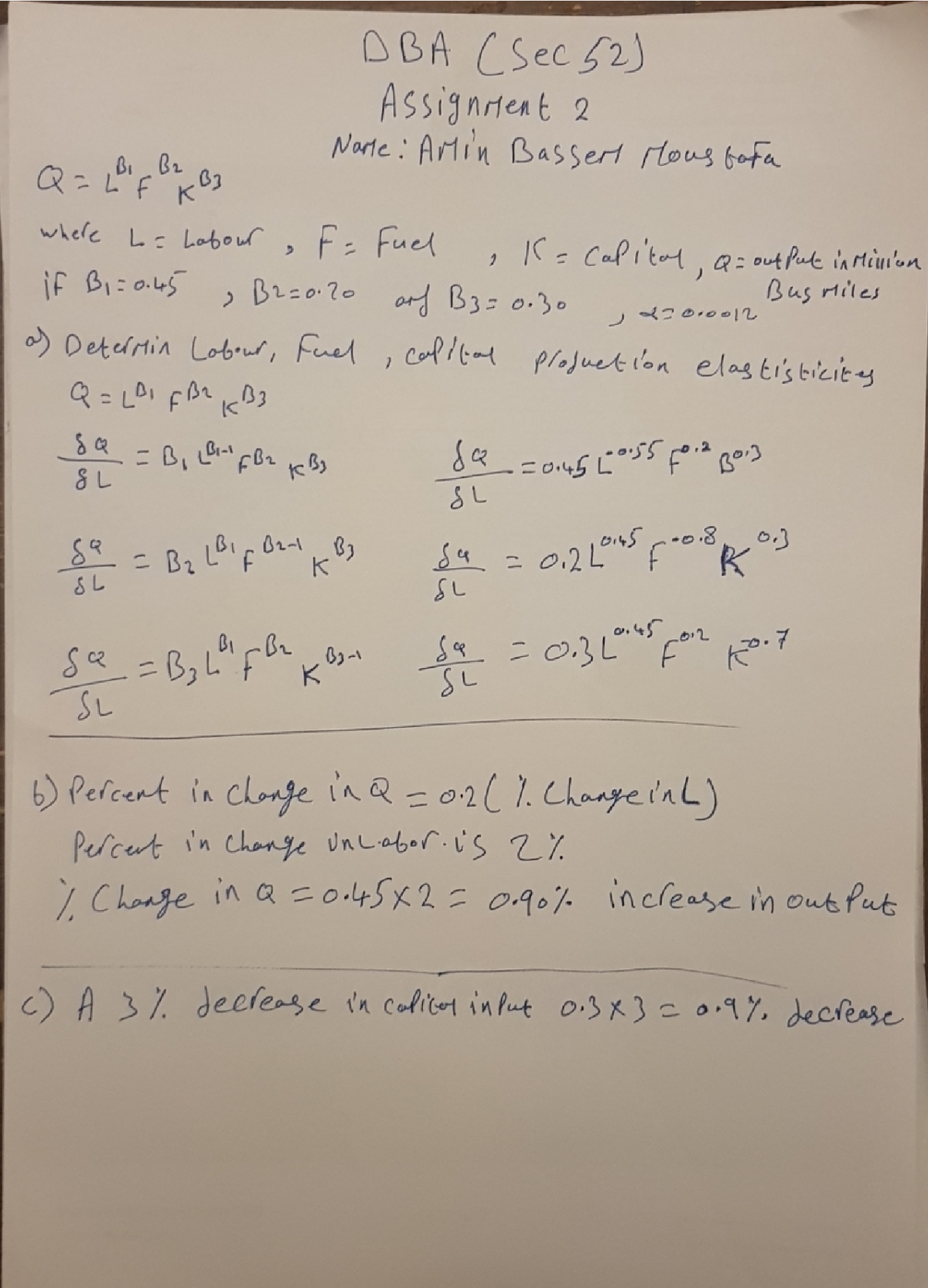 managerial economics assignment 2