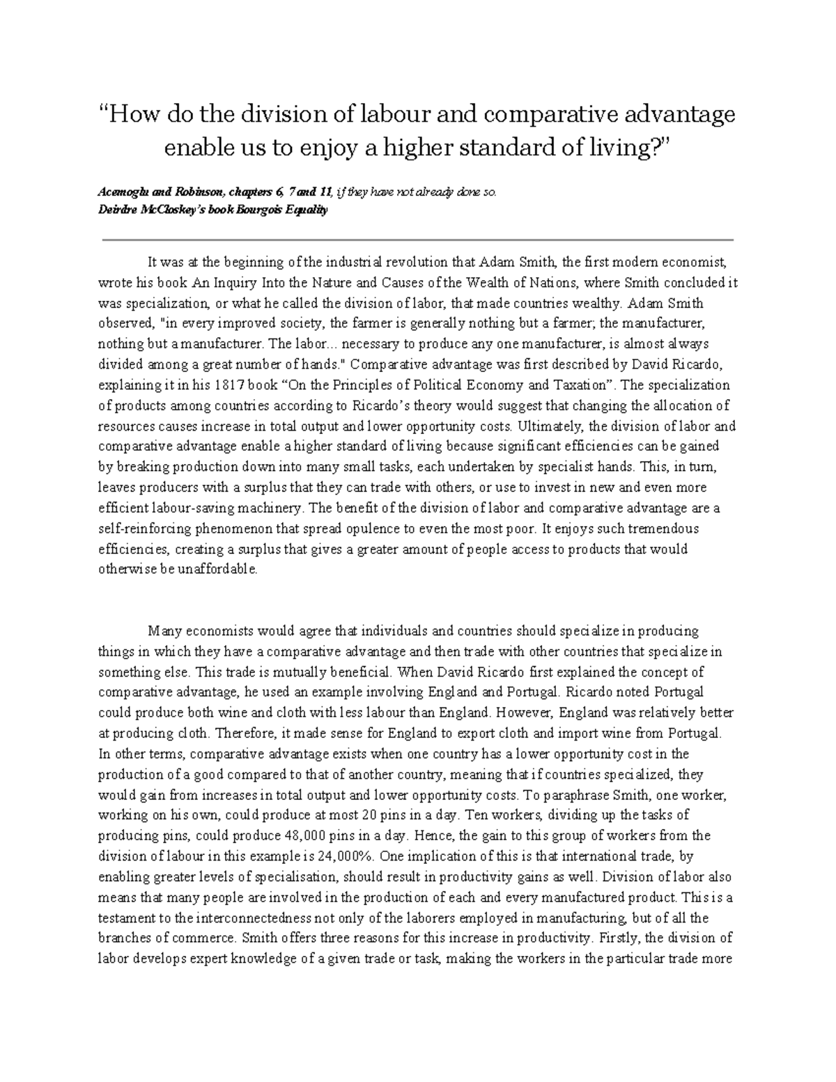 how-do-the-division-of-labour-and-comparative-advantage-enable-us-to