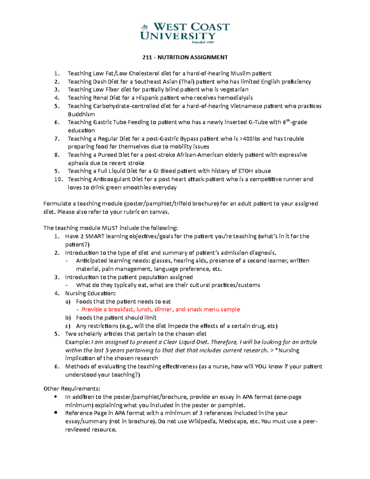 week 3 assignment wcu policies activity