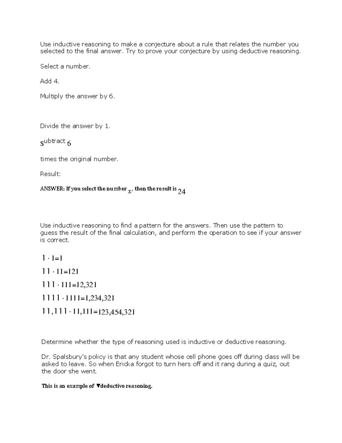 1 1 part 1 the nature of mathematical reasoning use inductive