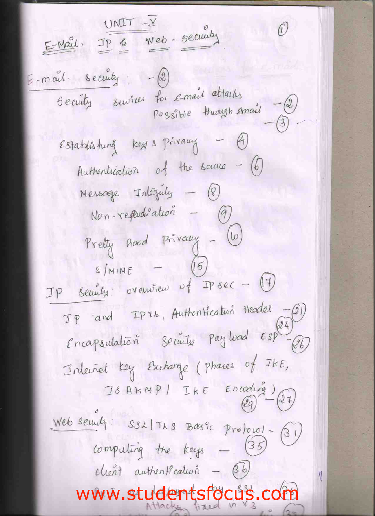 Unit 5 Notes Cryptography - Studocu