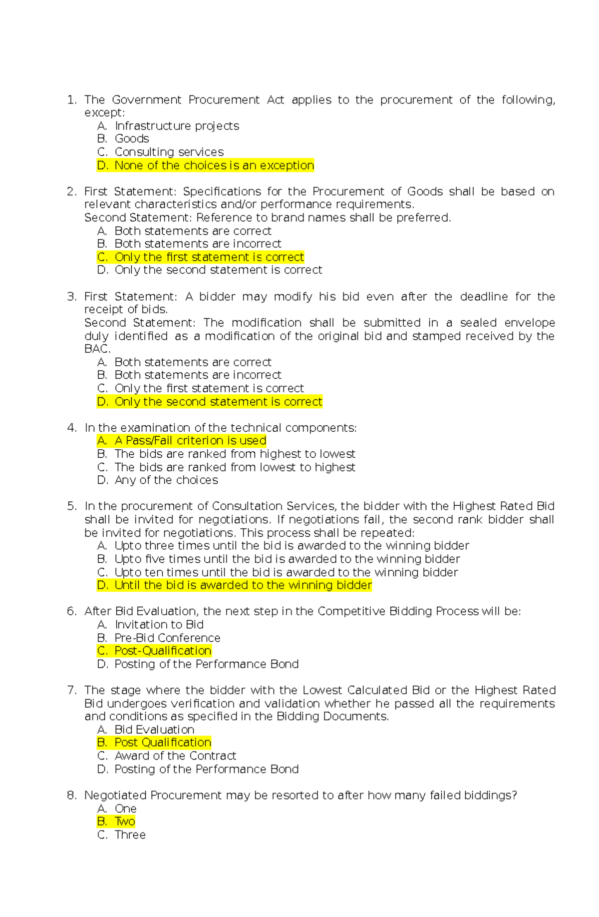 RFBT-004Q - Rfbt question - The Government Procurement Act applies to ...