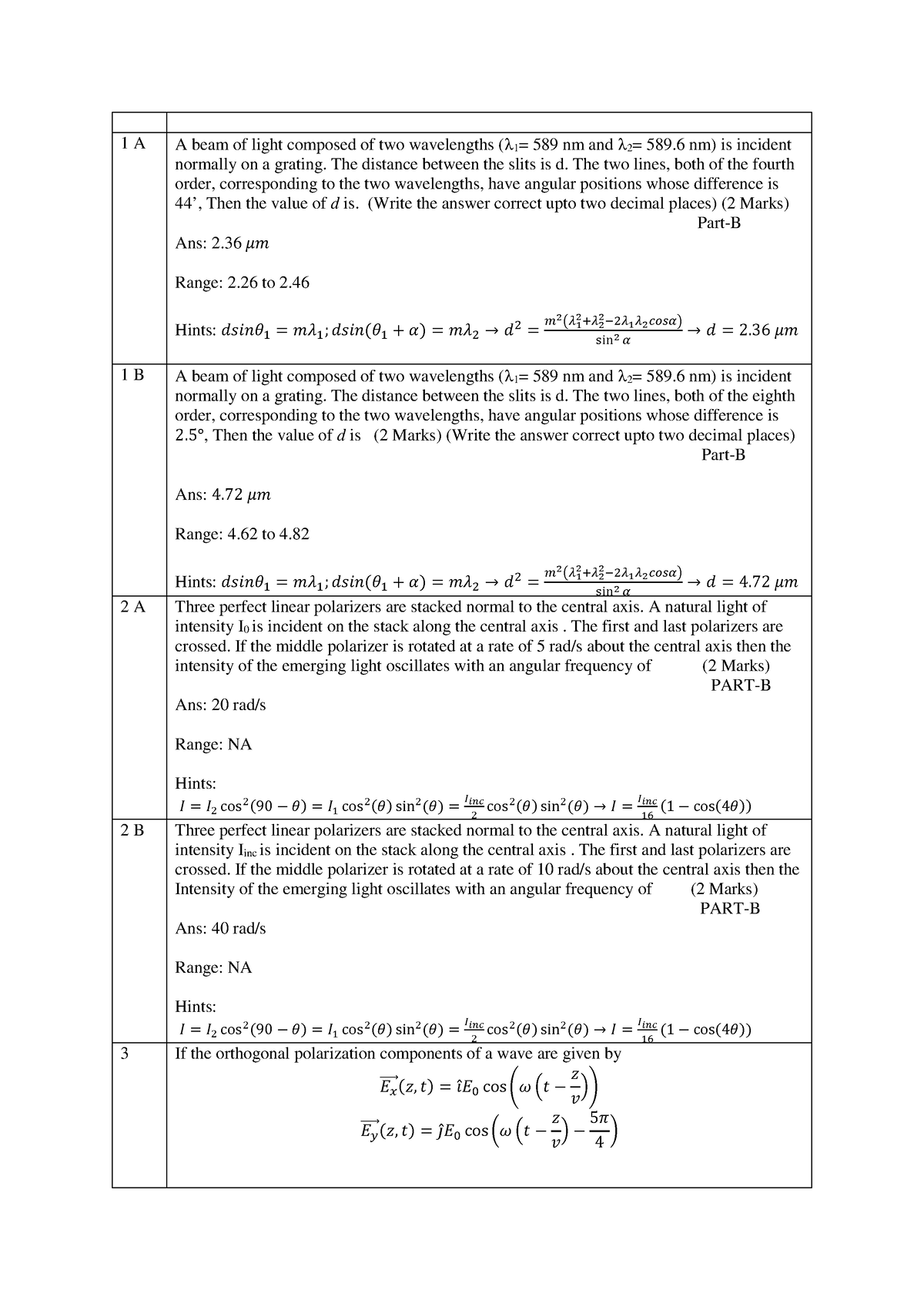 practice-sheet-3-solutions-1-a-a-beam-of-light-composed-of-two