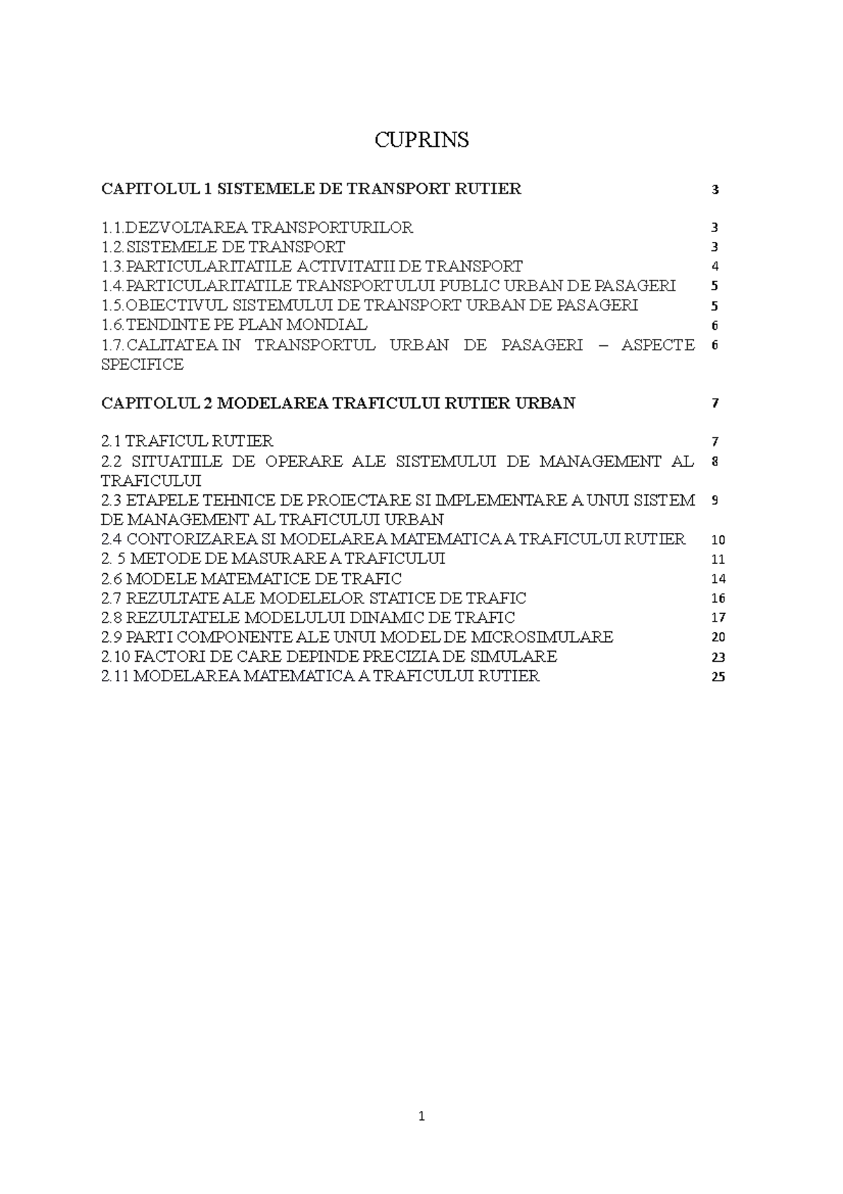 Referat Cercetare Stiintifica -Modelarea traficului rutier si alocarea ...