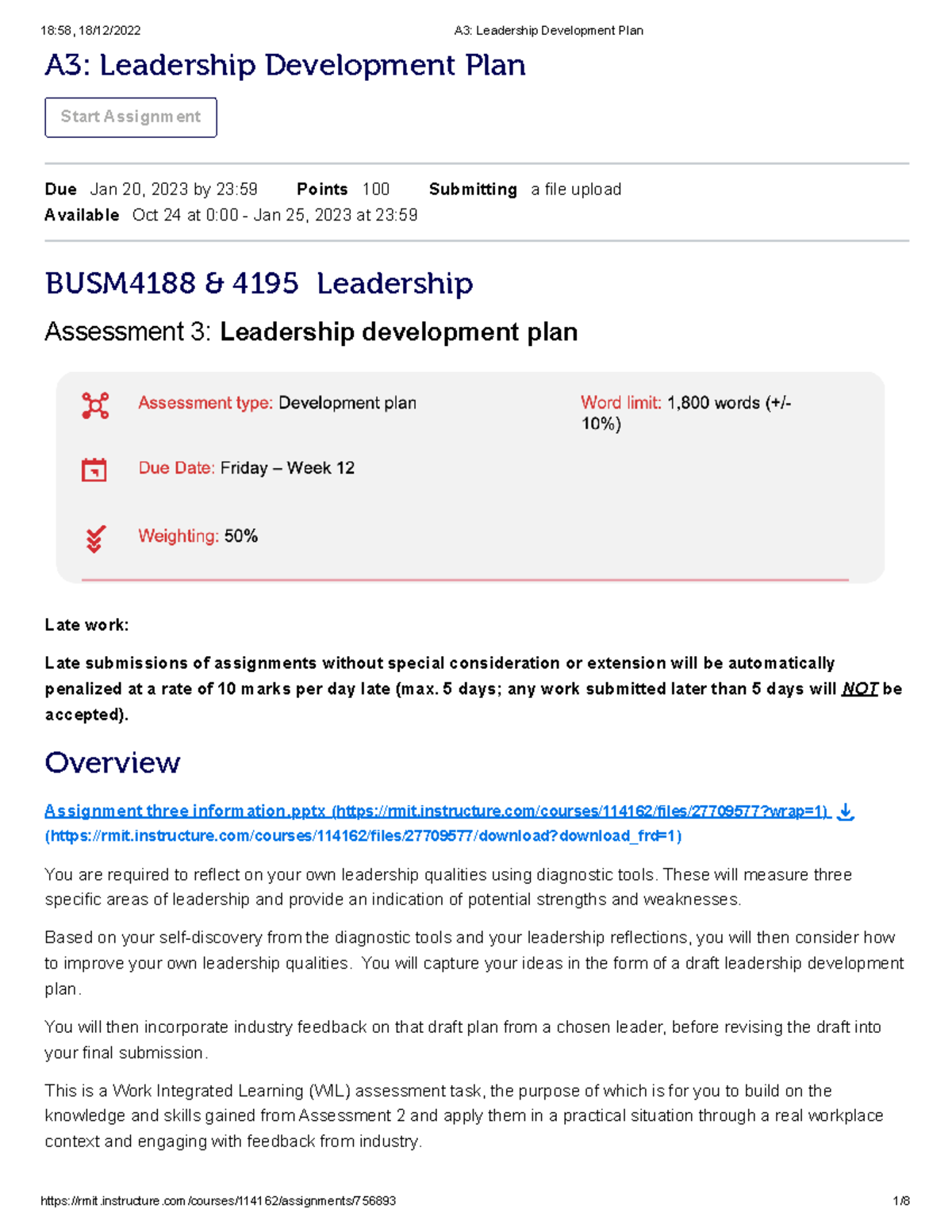 assignment 3 development plan for three skills