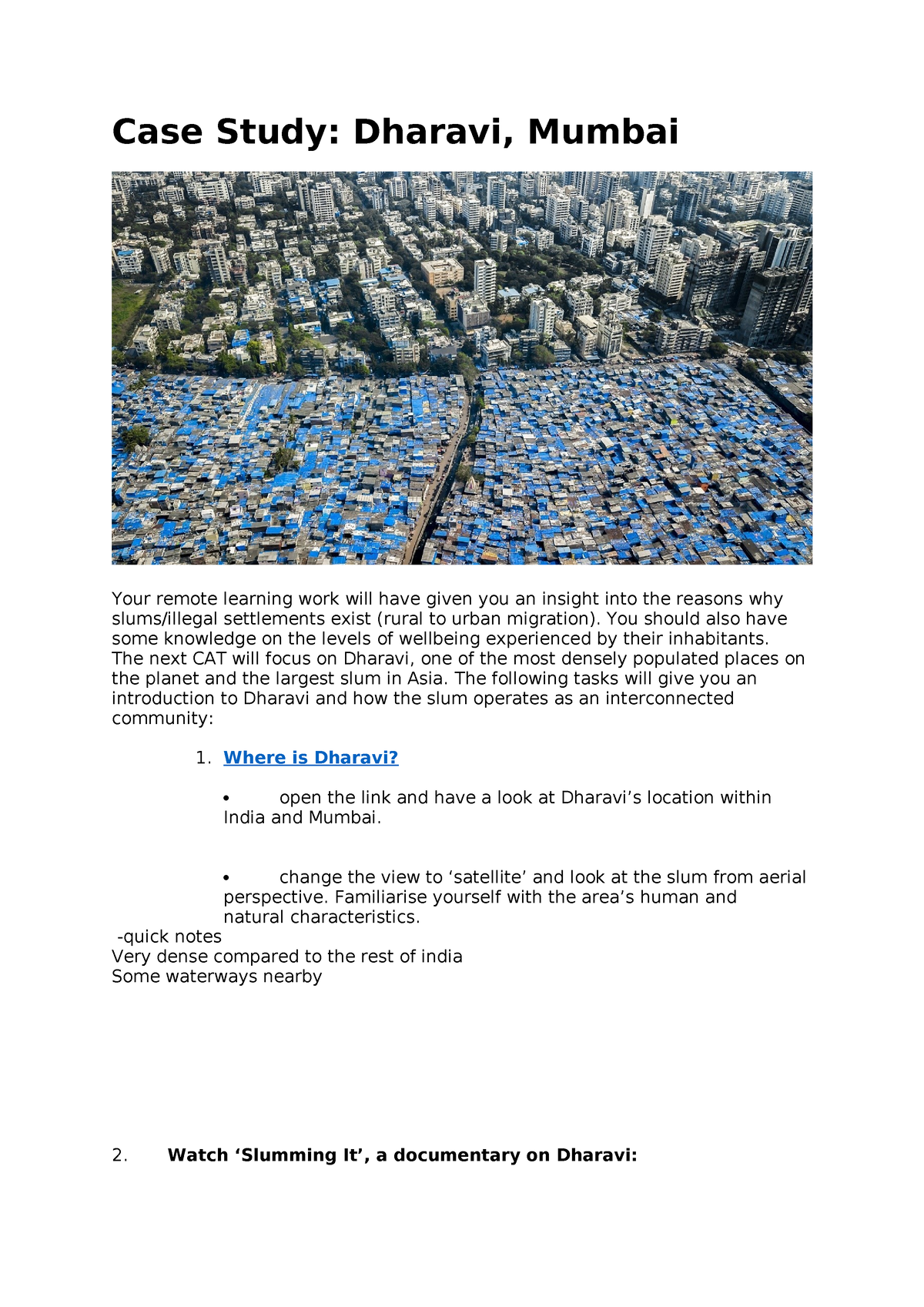 dharavi mumbai case study geography