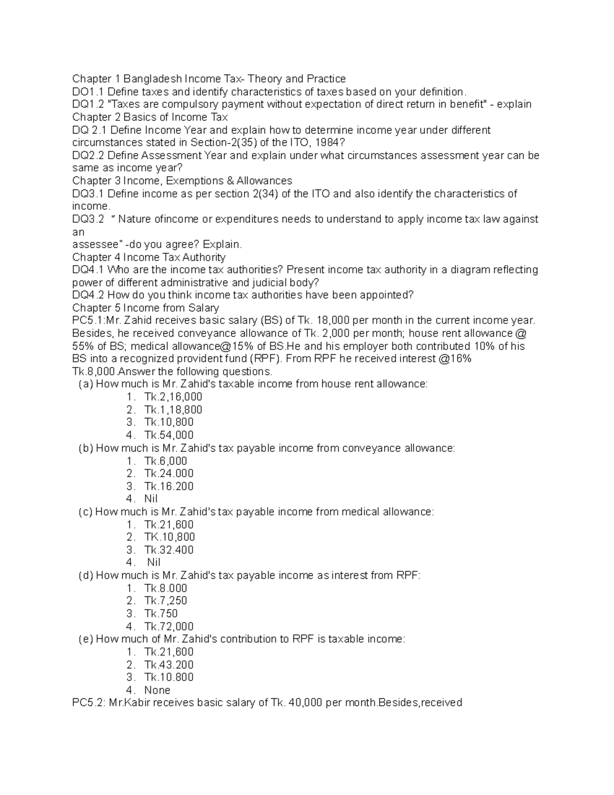 taxation-practice-questions-chapter-1-bangladesh-income-tax-theory