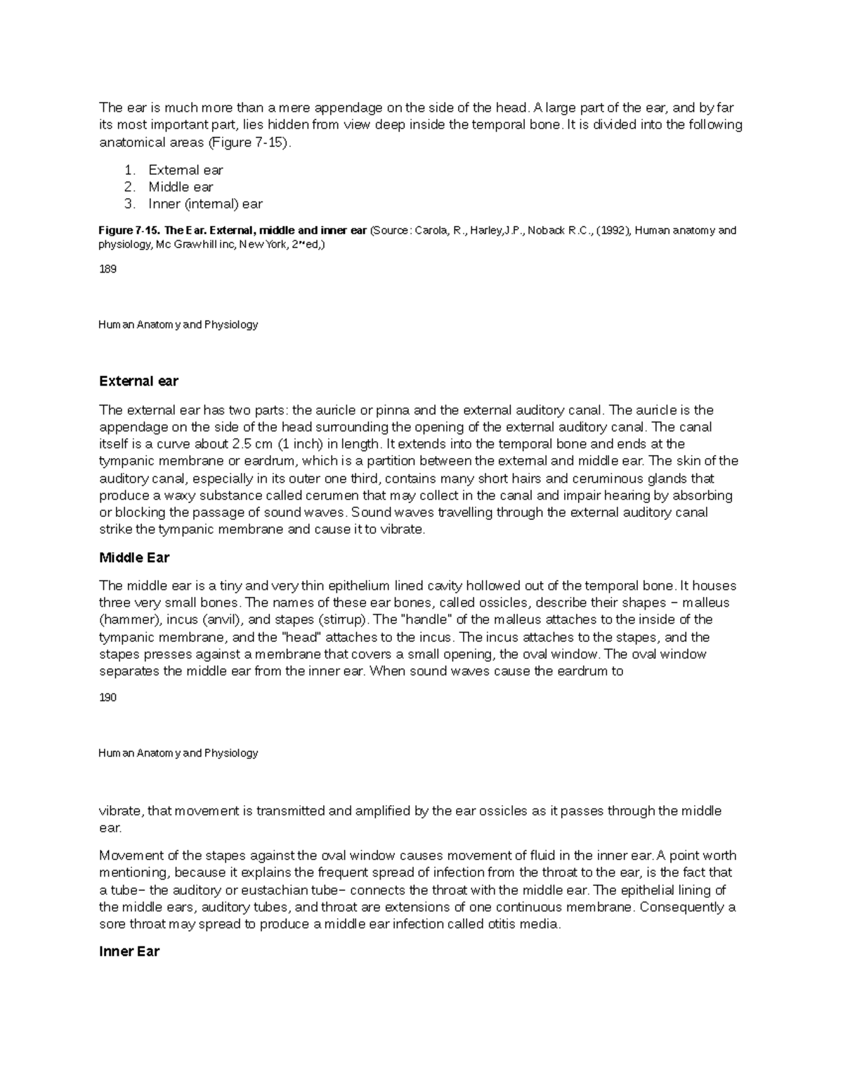 Anatomy Notes 10 - The Ear Is Much More Than A Mere Appendage On The 