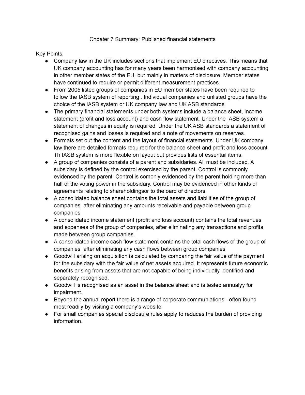 chapter-7-summary-published-financial-statements-chpater-7-summary