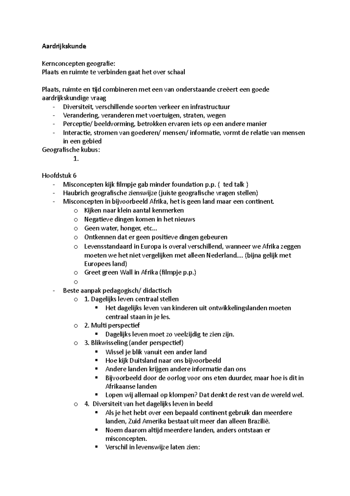 Aardrijkskunde - Samenvatting Kennislijn - Aardrijkskunde Kernconcepten ...