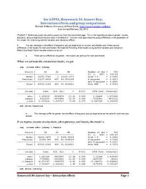 Hw 7 - questions and answers - Soc 63993, Homework #7 Answer Key ...