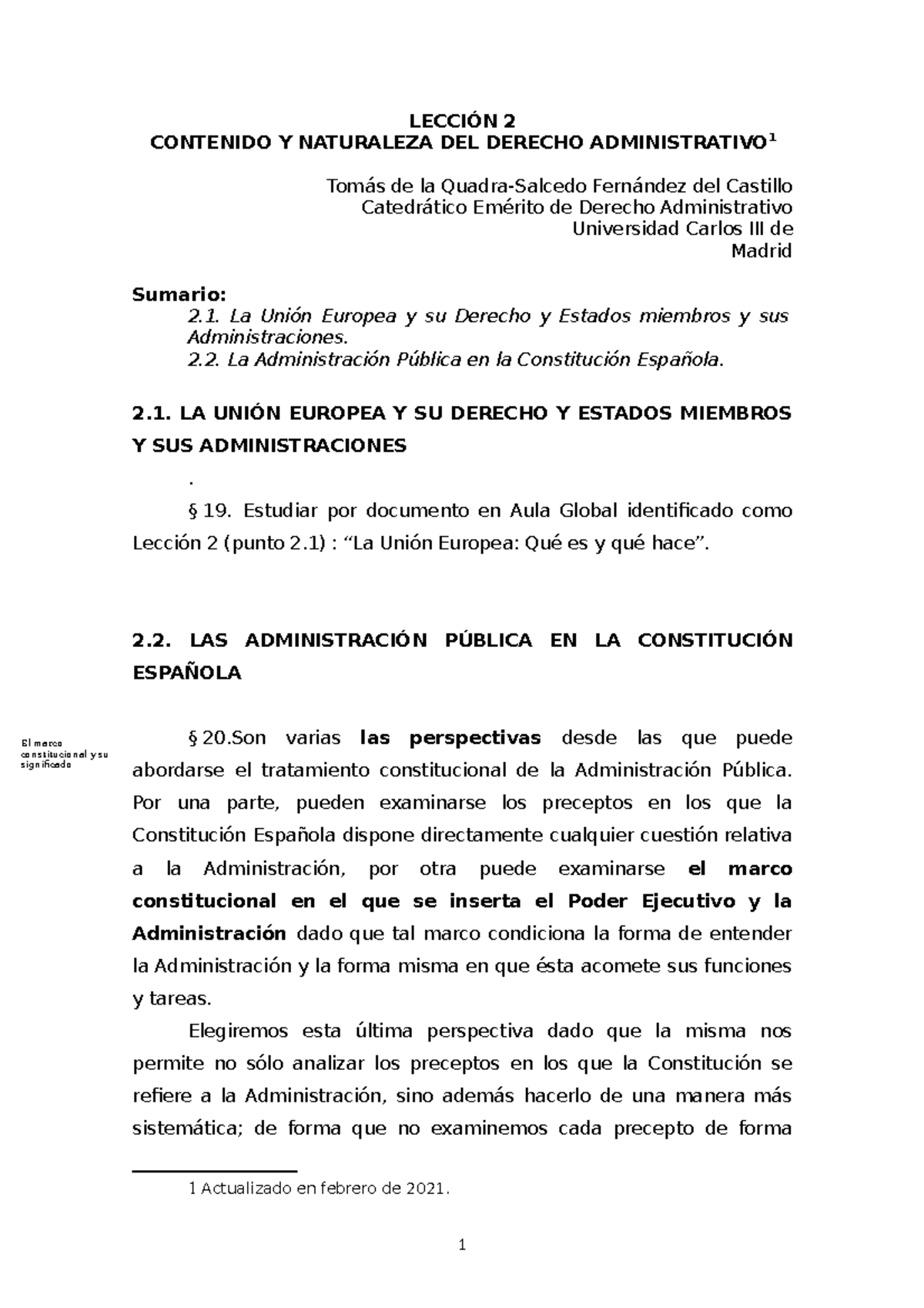 Leccion 2.5 Instituciones Básicas De Derecho Administrativo - LECCIÓN 2 ...