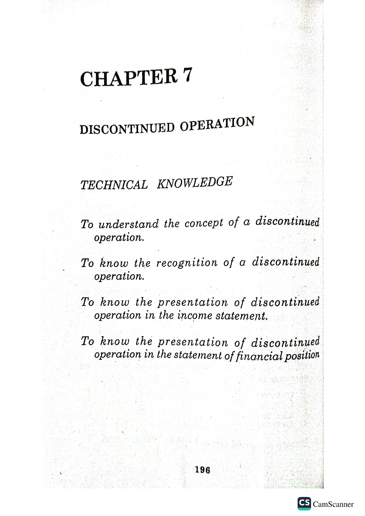 Chapter 7 Discontinued Operation - BS in accountancy - Studocu