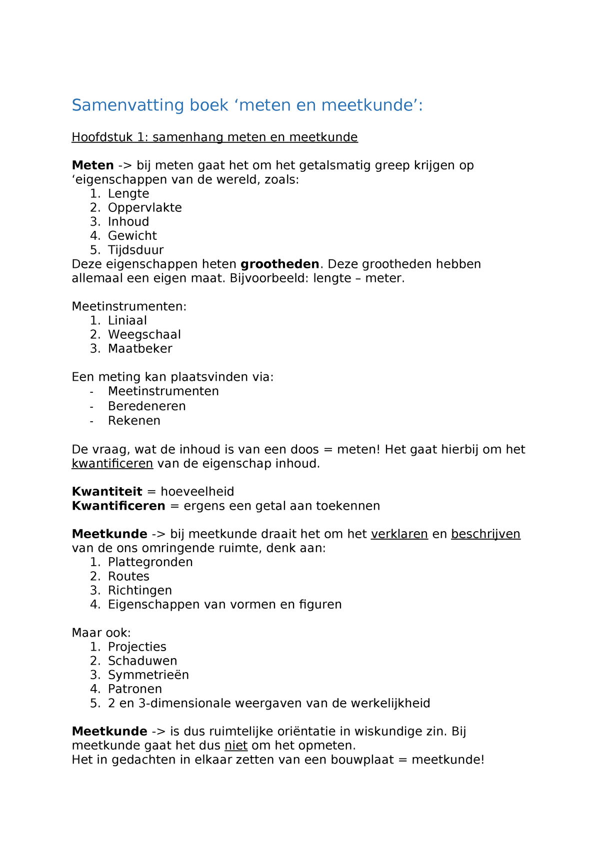 Super Samenvatting meten en meetkunde - - Windesheim - StudeerSnel CD-58