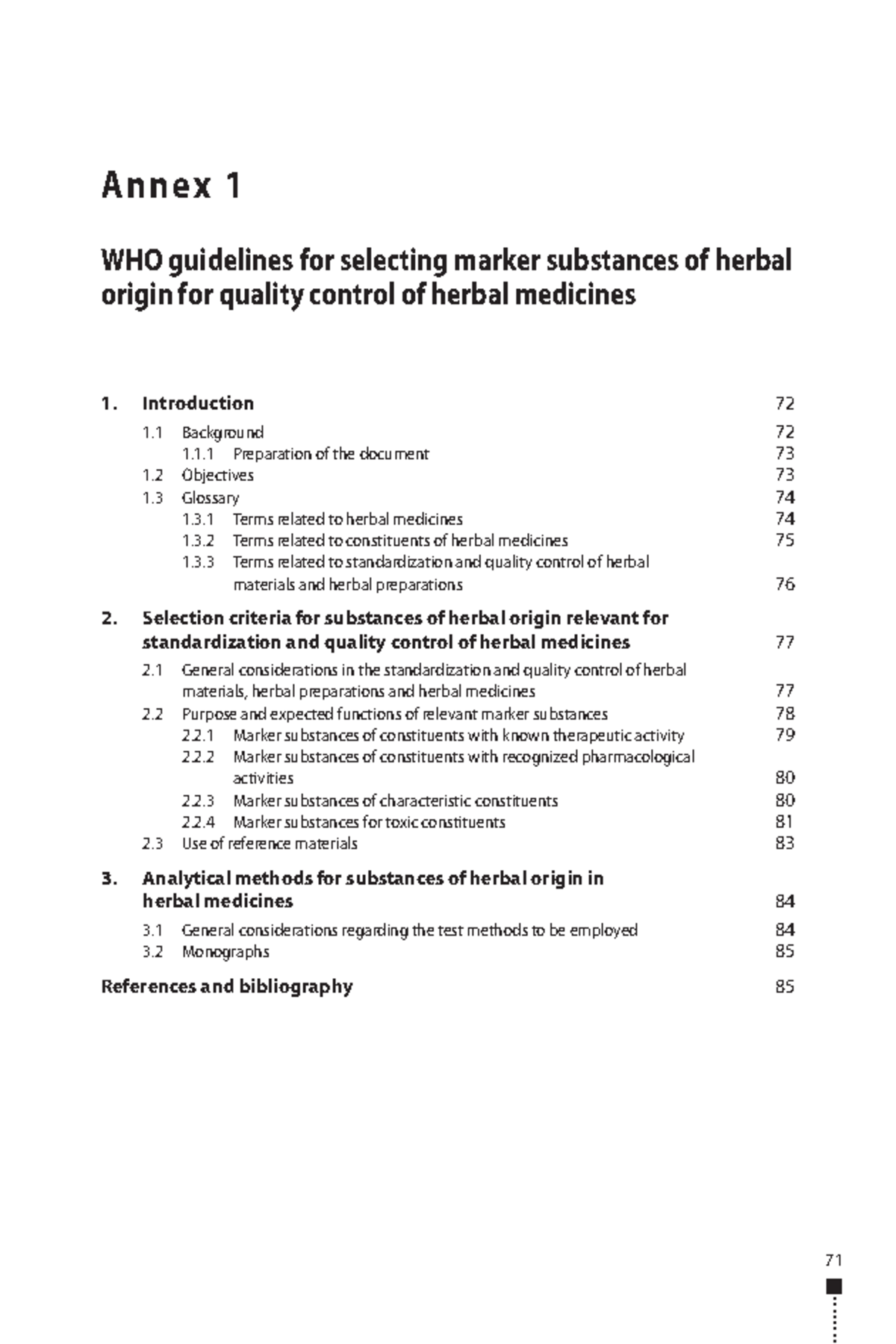 WHO Guidelines For Selecting Marker Substances Of Herbal Origin For ...