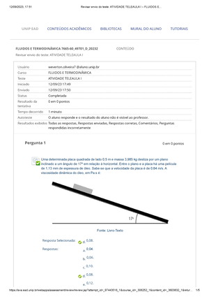 Revisar Envio Do Teste Atividade Teleaula IV – - 27/08/2023, 13:51 ...