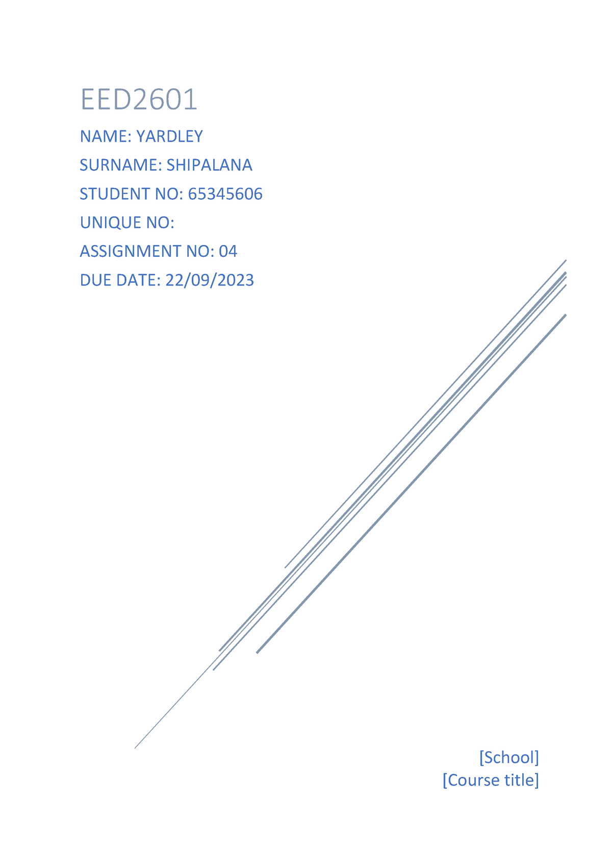 eed2601 assignment 4 answers