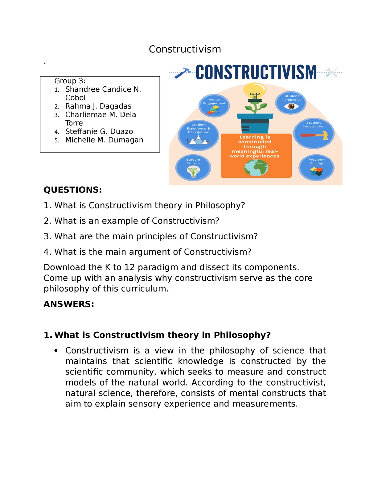 What Is Constructivism Theory Pdf