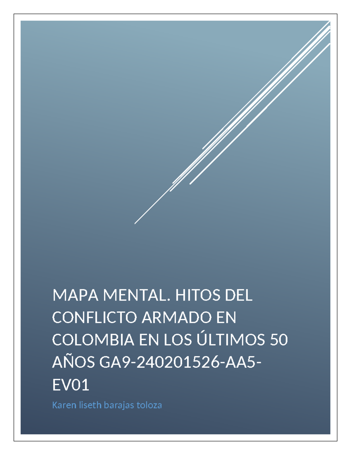 Mapa mental conflicto armado - MAPA MENTAL. HITOS DEL CONFLICTO ARMADO ...