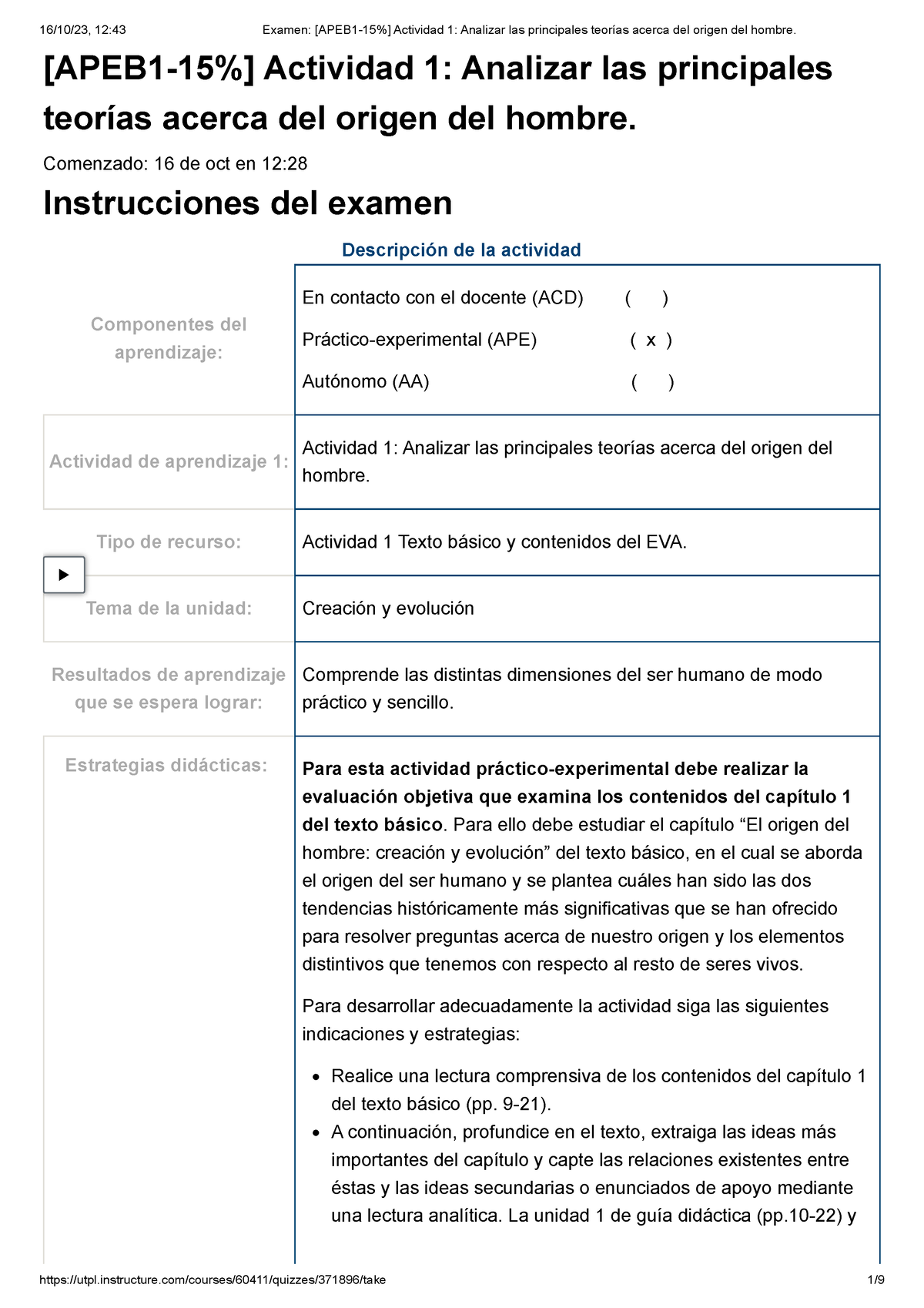 Antropología Basica- Actividad 1 - [APEB1-15%] Actividad 1: Analizar ...