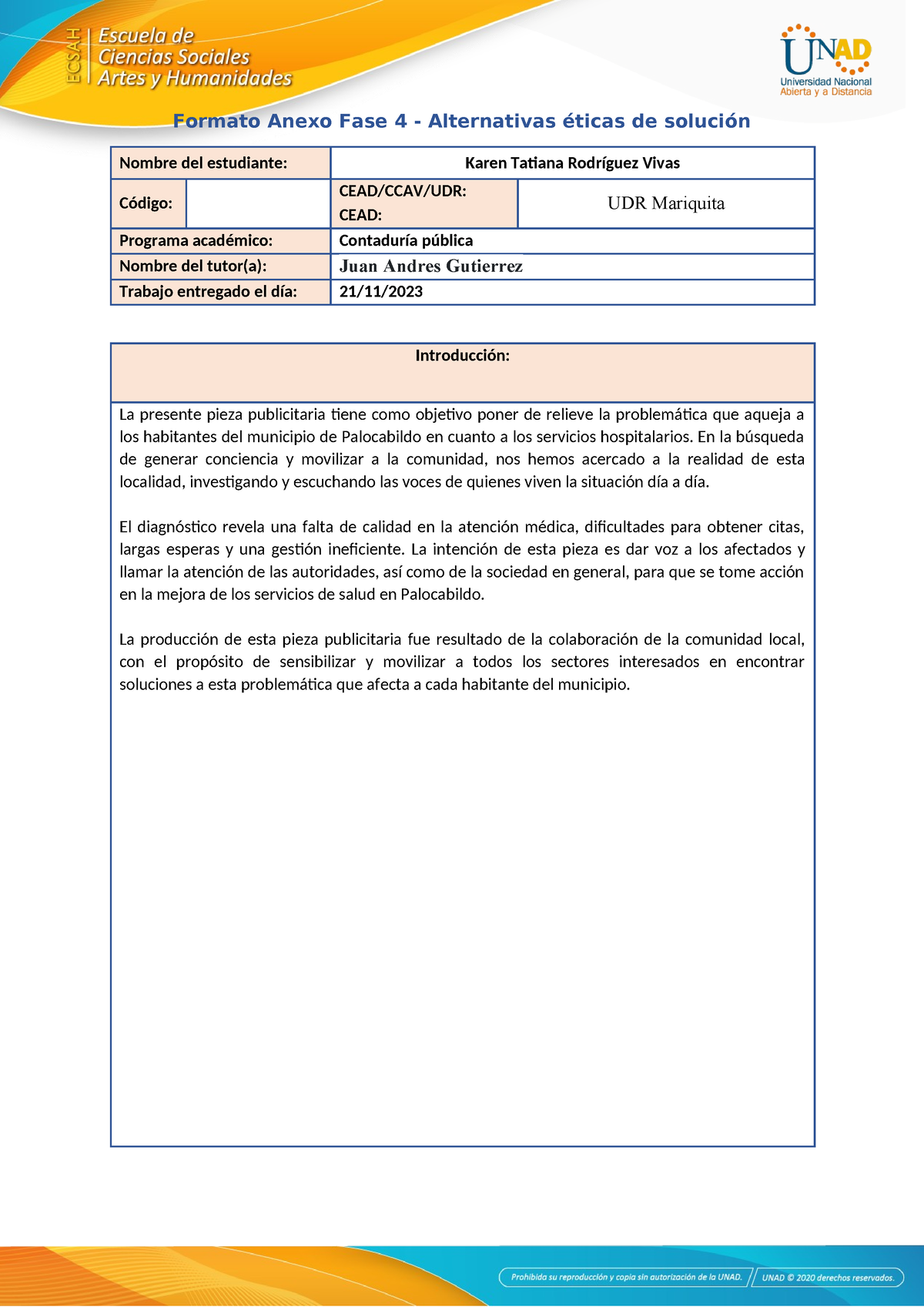 Anexo 3 - Formato Fase 4 - Alternativas Ã©ticas De Soluci Ã³n - Formato ...