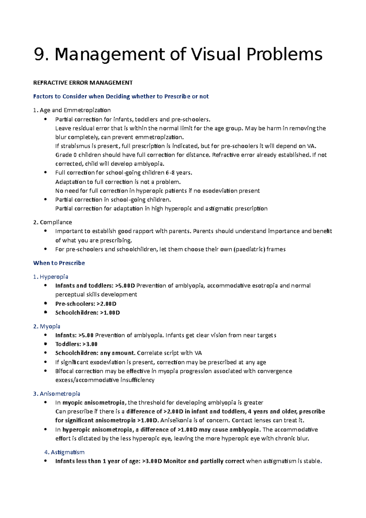 Management of Visual Problems - 9. Management of Visual Problems ...